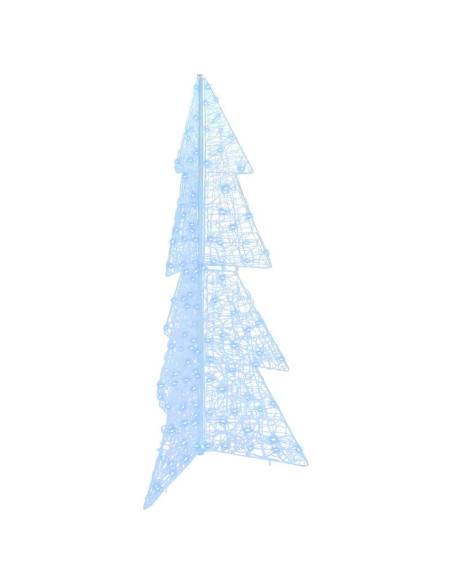 Albero di Natale con 160 LED Bianco Freddo 150 cm Acrilico
