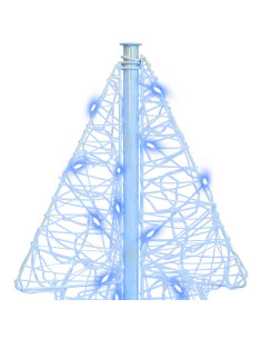 Albero di Natale con 160 LED Blu 150 cm Acrilico 2