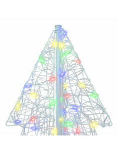 Albero di Natale con 160 LED Multicolore 150 cm Acrilico 2