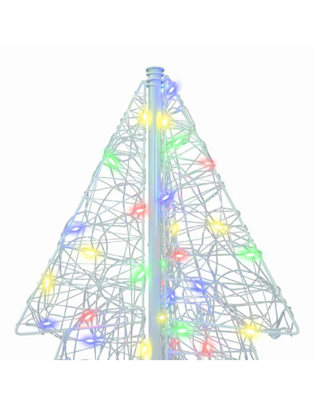 Albero di Natale con 160 LED Multicolore 150 cm Acrilico