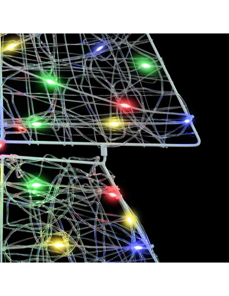 Albero di Natale con 160 LED Multicolore 150 cm Acrilico