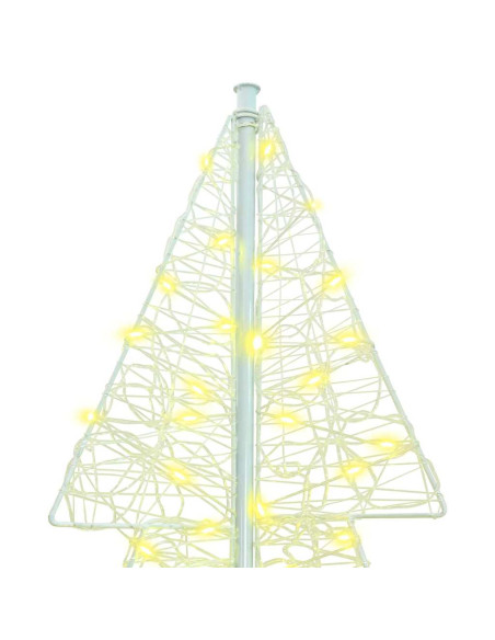 Albero di Natale con 240 LED Bianco caldo 180 cm Acrilico