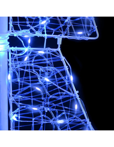 Albero di Natale con 240 LED Blu 180 cm Acrilico
