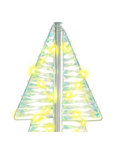 Albero di Natale con 100 LED Bianco caldo 120 cm PET 2