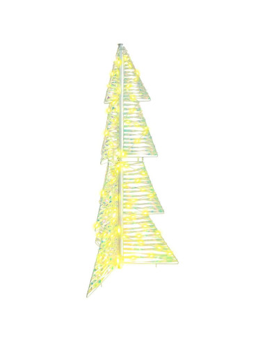 Albero di Natale con 100 LED Bianco caldo 120 cm PET