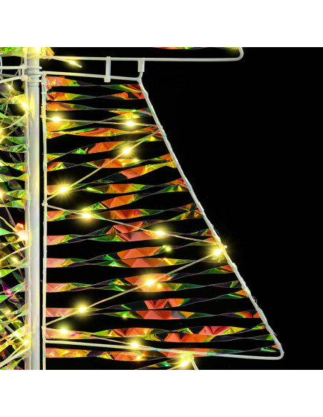 Albero di Natale con 160 LED Bianco caldo 150 cm PET