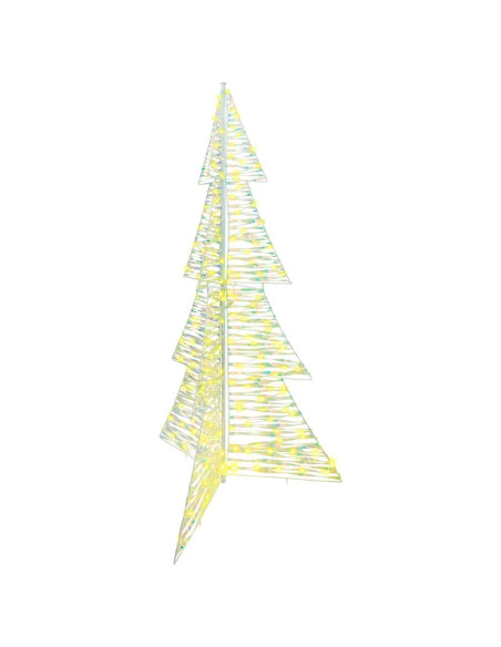Albero di Natale con 240 LED Bianco caldo 180 cm PET