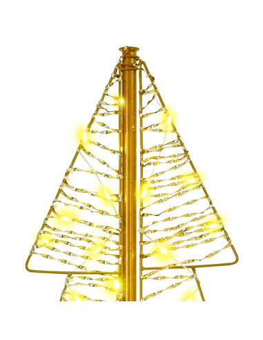 Albero di Natale con 100 LED Bianco caldo 120 cm PET