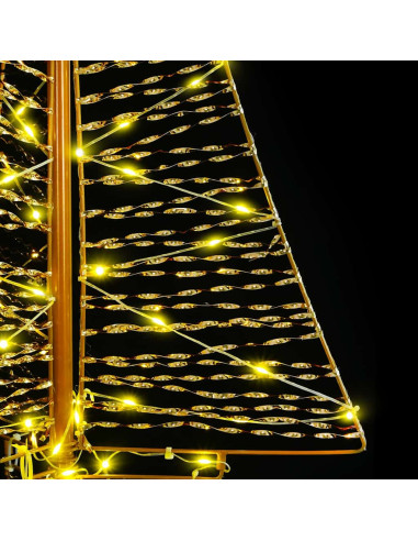Albero di Natale con 100 LED Bianco caldo 120 cm PET