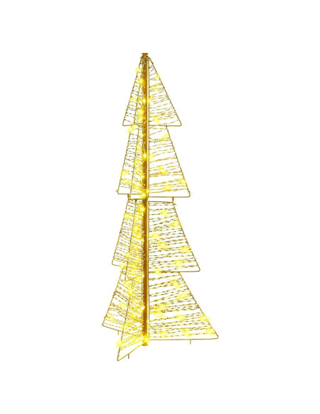 Albero di Natale con 100 LED Bianco caldo 120 cm PET