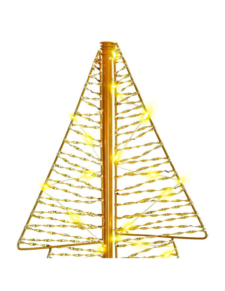 Albero di Natale con 160 LED Bianco caldo 150 cm PET