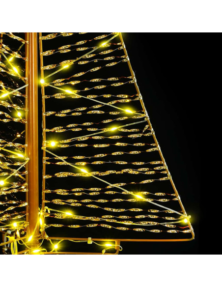 Albero di Natale con 160 LED Bianco caldo 150 cm PET