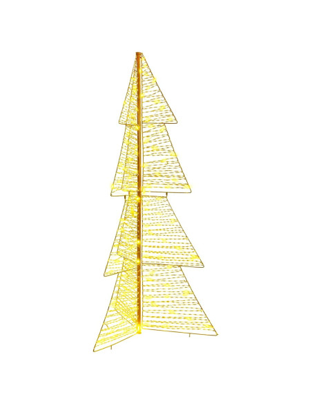 Albero di Natale con 160 LED Bianco caldo 150 cm PET