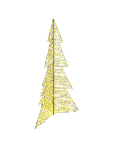 Albero di Natale con 240 LED Bianco caldo 180 cm PET
