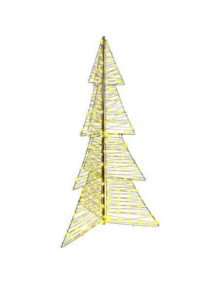 Albero di Natale con 240 LED Bianco caldo 180 cm Rattan