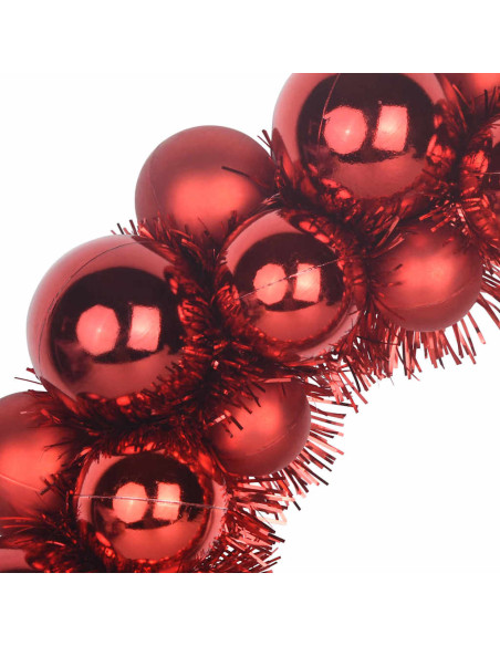 Corone di Palline di Natale 2 pcs Rosso 33 x 33 x 7 cm