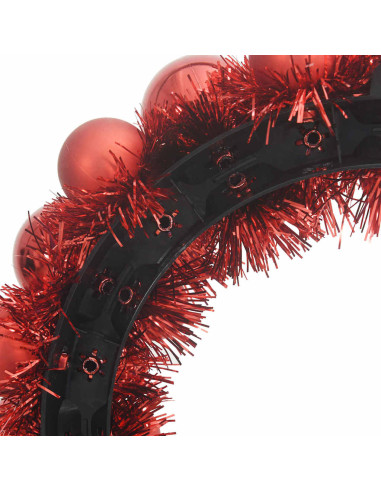 Corone di Palline di Natale 2 pcs Rosso 33 x 33 x 7 cm