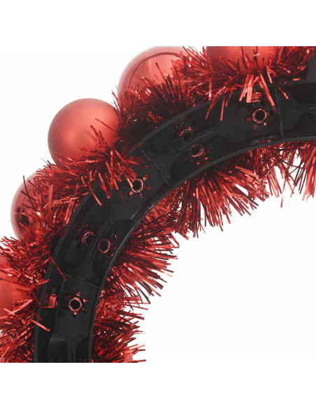 Corone di Palline di Natale 2 pcs Rosso 33 x 33 x 7 cm