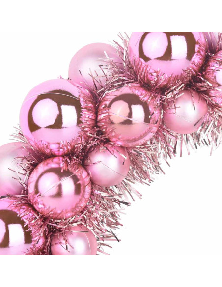 Corone di Palline di Natale 2 pcs Rosa 33 x 33 x 7 cm