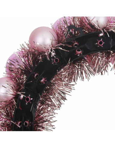 Corone di Palline di Natale 2 pcs Rosa 33 x 33 x 7 cm