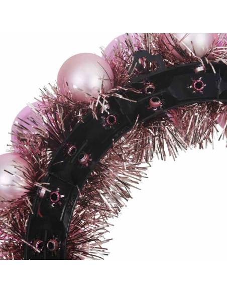 Corone di Palline di Natale 2 pcs Rosa 33 x 33 x 7 cm