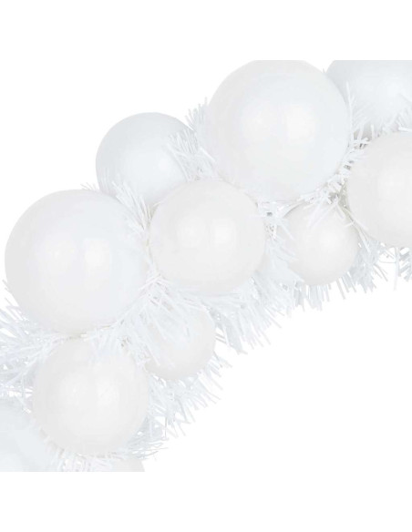 Corone di Palline di Natale 2 pcs Bianco 33 x 33 x 7 cm