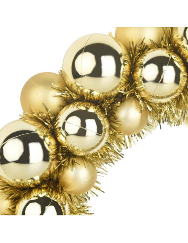 Corone di Palline di Natale 2 pcs Oro 33 x 33 x 7 cm