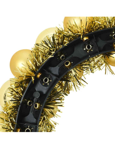 Corone di Palline di Natale 2 pcs Oro 33 x 33 x 7 cm