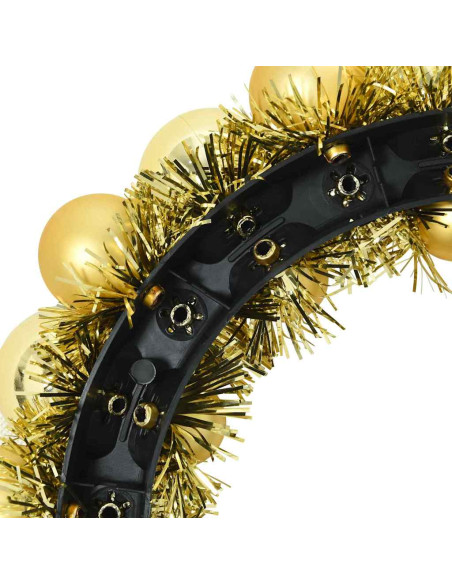 Corone di Palline di Natale 2 pcs Oro 33 x 33 x 7 cm