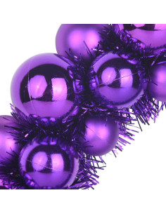 Corone di Palline di Natale 2 pcs Lillà 33 x 33 x 7 cm 2
