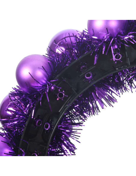 Corone di Palline di Natale 2 pcs Lillà 33 x 33 x 7 cm