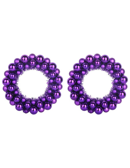 Corone di Palline di Natale 2 pcs Lillà 33 x 33 x 7 cm