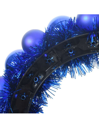 Corone di Palline di Natale 2 pcs Blu 33 x 33 x 7 cm