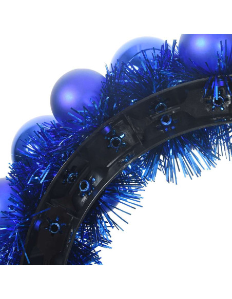 Corone di Palline di Natale 2 pcs Blu 33 x 33 x 7 cm
