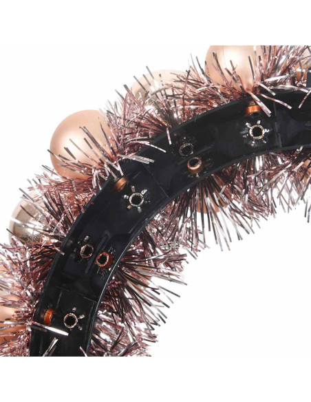 Corone di Palline di Natale 2 pcs Oro rosa 33 x 33 x 7 cm