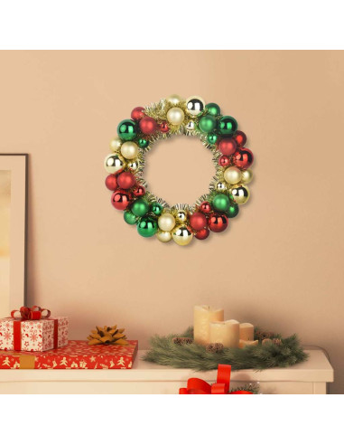 Corone di Palline di Natale 2 pcs Multicolore 33 x 33 x 7 cm