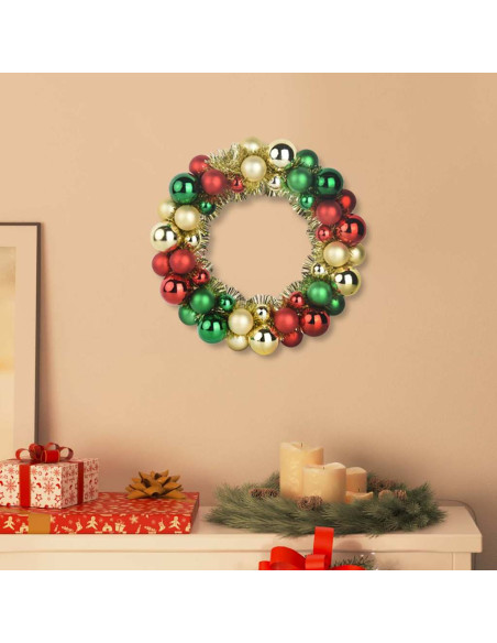 Corone di Palline di Natale 2 pcs Multicolore 33 x 33 x 7 cm