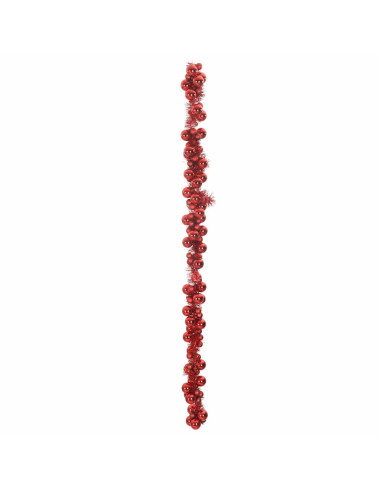 Ghirlanda di Palline di Natale Rosso 186 cm Polistirolo