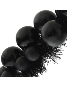 Ghirlanda di Palline di Natale Nero 186 cm Polistirolo 2