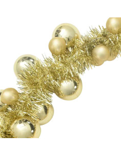 Ghirlanda di Palline di Natale Oro 186 cm Polistirolo 2