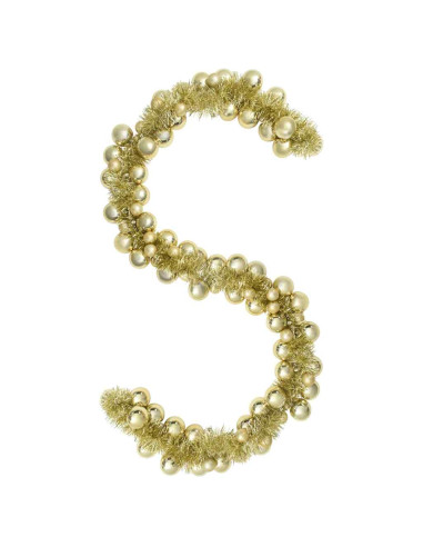 Ghirlanda di Palline di Natale Oro 186 cm Polistirolo