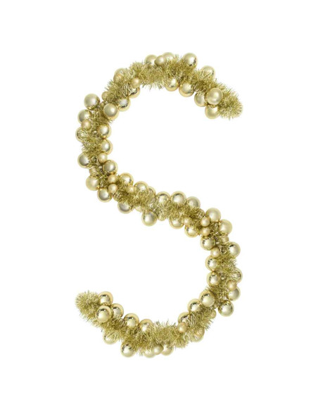 Ghirlanda di Palline di Natale Oro 186 cm Polistirolo