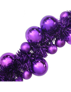 Ghirlanda di Palline di Natale Lillà 186 cm Polistirolo 2