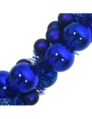 Ghirlanda di Palline di Natale Blu 186 cm Polistirolo