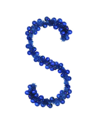 Ghirlanda di Palline di Natale Blu 186 cm Polistirolo