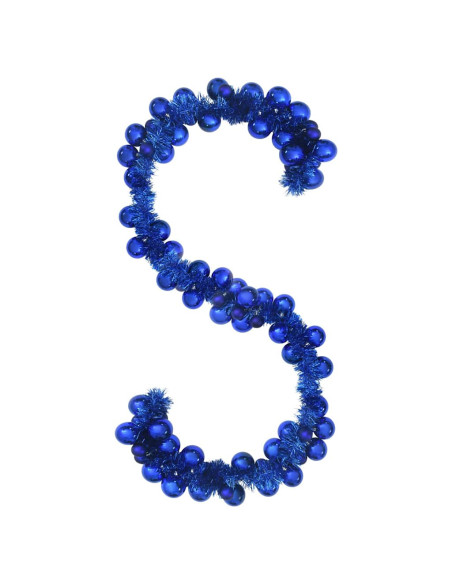 Ghirlanda di Palline di Natale Blu 186 cm Polistirolo