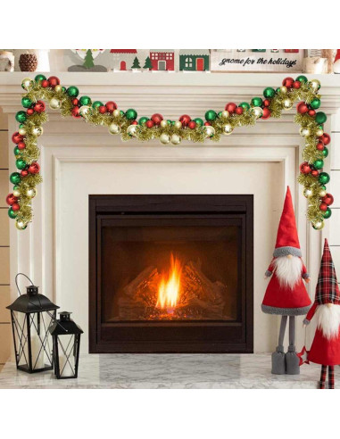 Ghirlanda di Palline di Natale Multicolore 186 cm Polistirolo