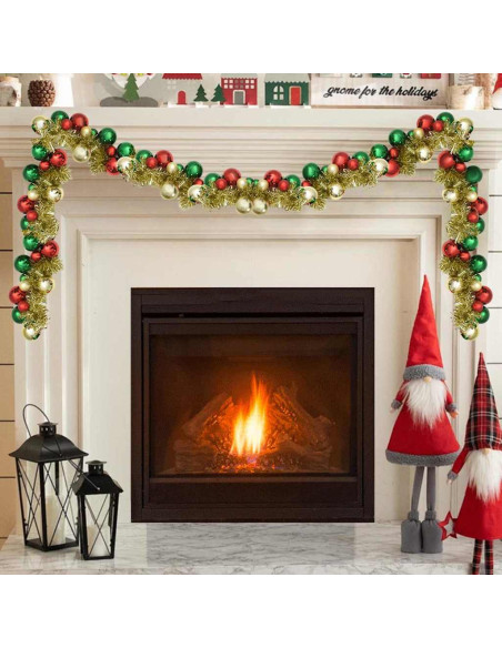 Ghirlanda di Palline di Natale Multicolore 186 cm Polistirolo