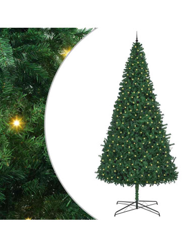 Albero di Natale con luci a corde decorative Verde 400 cm PVC