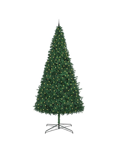 Albero di Natale con luci a corde decorative Verde 400 cm PVC